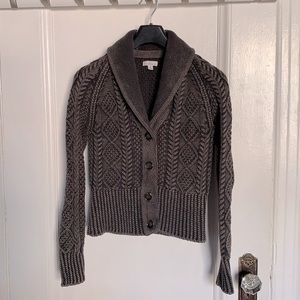LLBean Signature fisherman cotton shawl collar cardigan
